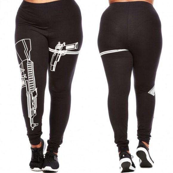 Pants - 1x-3x New Plus Size Gun Leggings